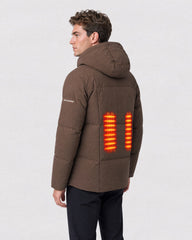 High-Loft Puffy Heated Jacket with Hood