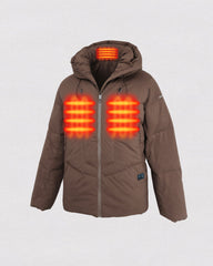 High-Loft Puffy Heated Jacket with Hood