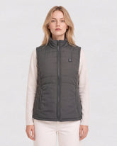 Curved-Quilted Mixed Media Heated Vest
