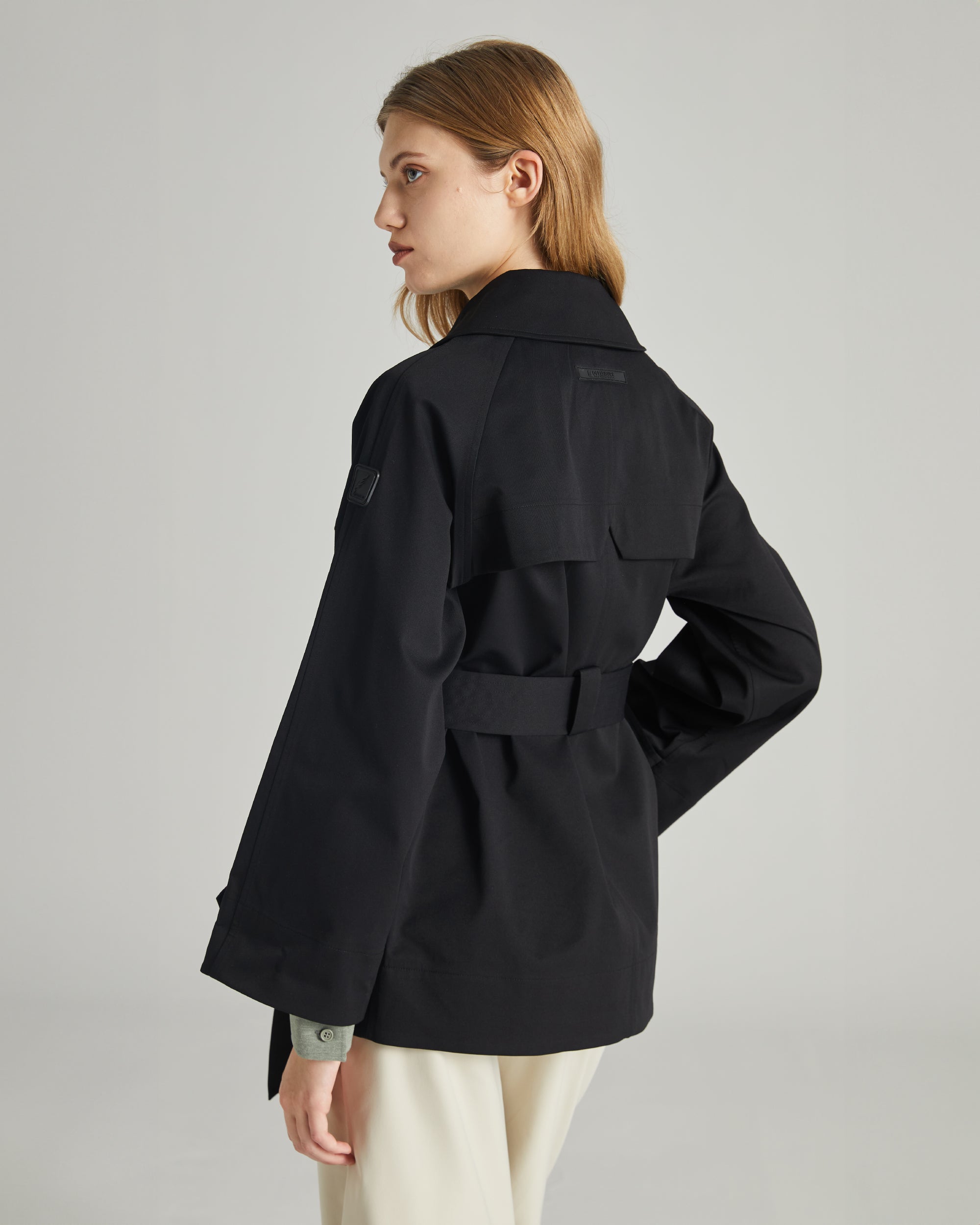 MATTE RAIN TECH TRENCH JACKET