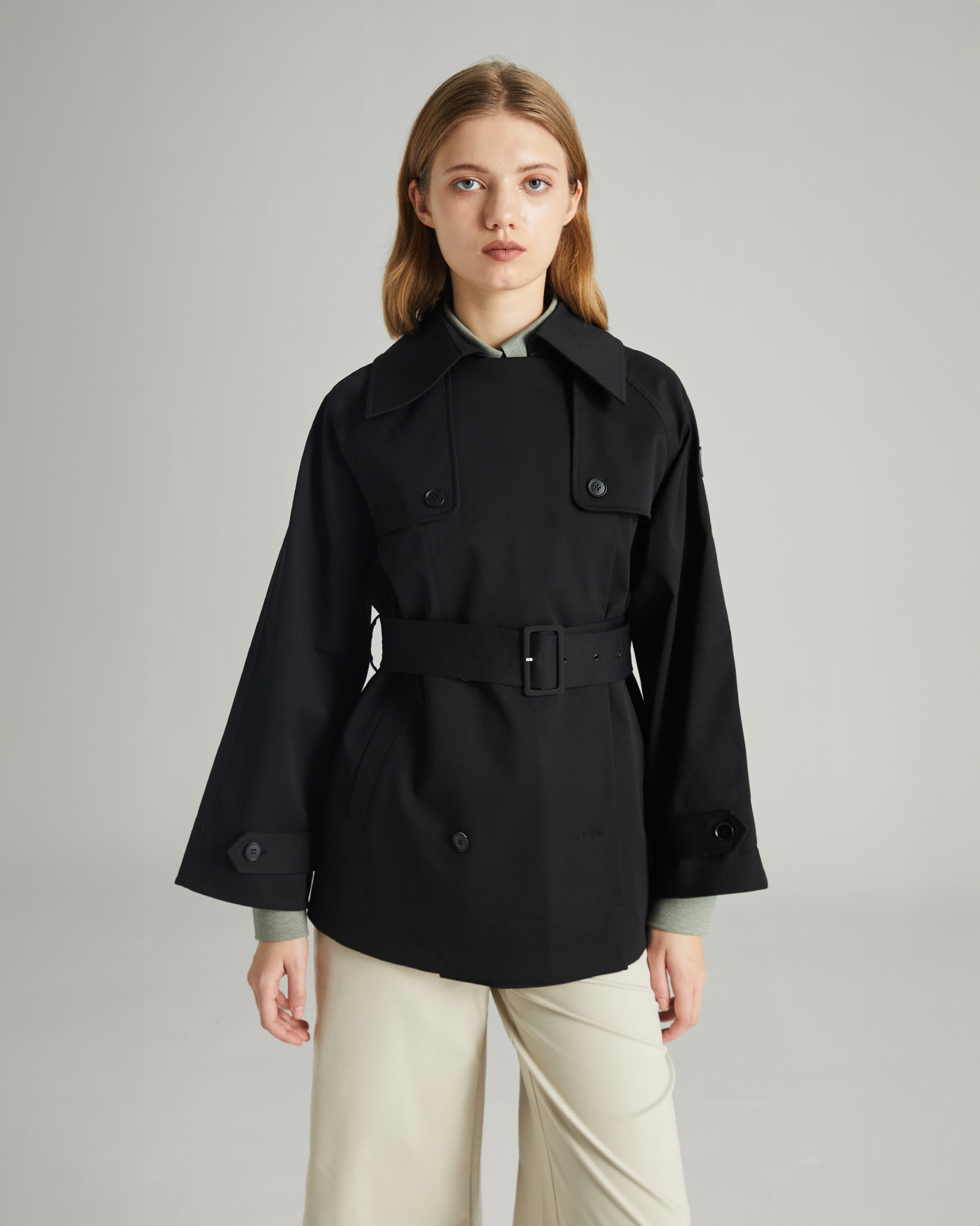 MATTE RAIN TECH TRENCH JACKET