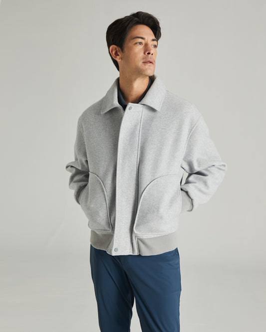 WOOLIKE TAILORED BOMBER JACKET