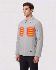 Lapel Collar Snap-Button Heated Jacket