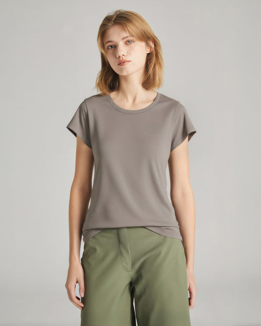 WOMEN'S SLIM FIT CAP SLEEVE TEE