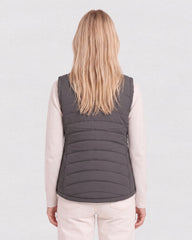 Curved-Quilted Mixed Media Heated Vest